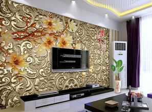 鎏金溢彩 打造客厅电视背景墙的金属富贵中国风